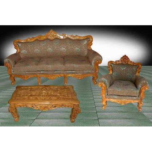 Antique Living Room Wooden Sofa Set