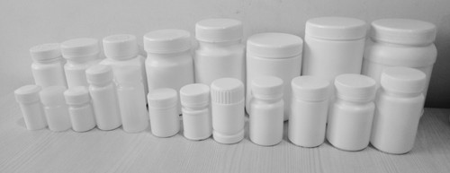 ROUND HDPE Medicine container, Color : White
