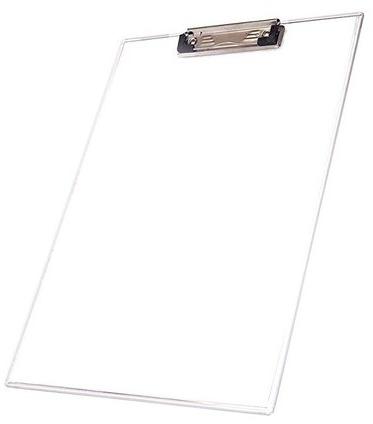 White Plain 100-200 Gm Acrylic Clipboards, Style : Reusable