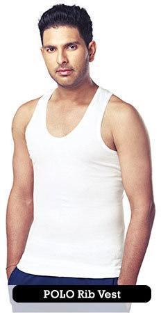 Men Linen Rocky Polo Rib Vest, Color : WHITE