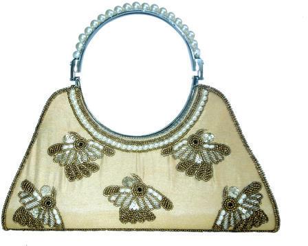 Embroidered Silk Clutch, Size : 12 X 2 X 9 Inch