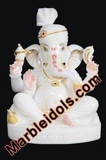  Marble Ganesha Statue, Color : White