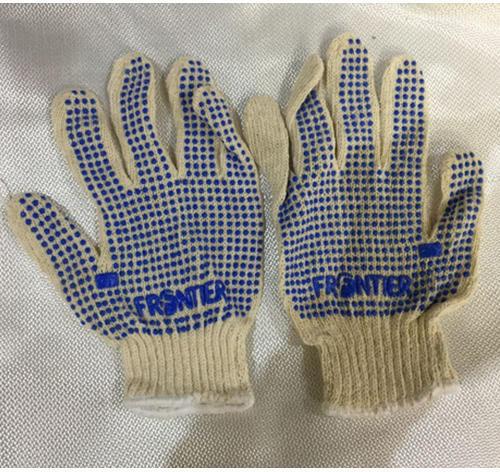 Blue Dotted Glove, Size : 9 Inch