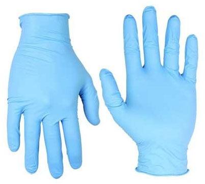 Sky Blue Rubber Hand Gloves, Size : Medium, Large