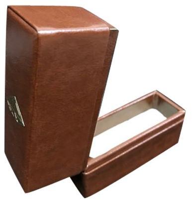  Plain Leather Bracelet Box, Color : Brown