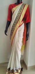 Printed Hand Painted Fancy Saree, Occasion : Festive Wear, Party Wear
