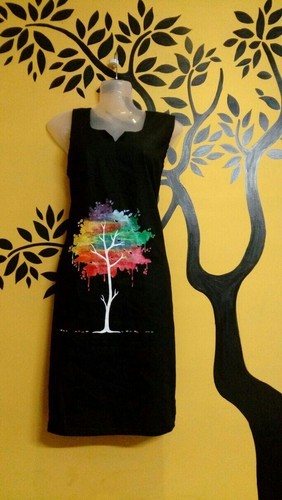 Hand Painted Tree Print Kurti