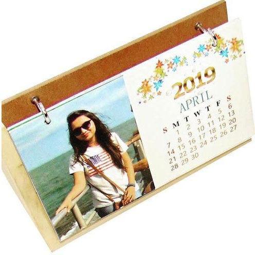Rectangle Paper and Wood Custom Calendar