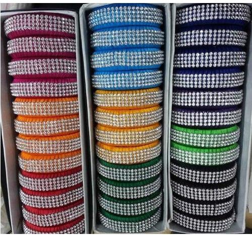 Decorated Silk Thread Bangles, Occasion : Party