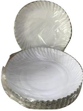 Disposable paper plate, for Event Party Supplies, Color : White