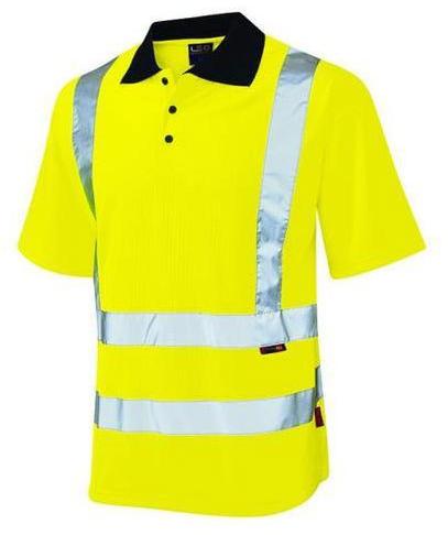 Collar Neck Plain Hi Vis Polo Shirt, Size : XL, Small, Medium, Large