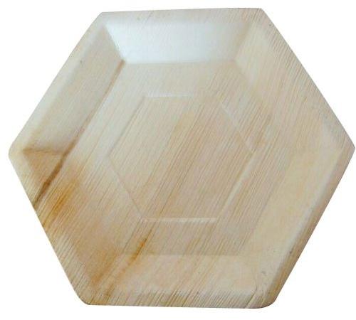 Hexagonal Areca Leaf Plate