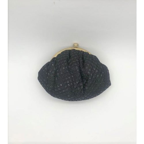 Black Embroidered Ladies Sling Bag