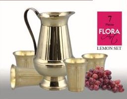 Brass Flora Lemon Set, Pattern : Attractive