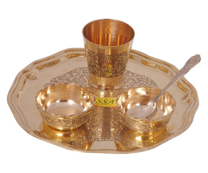 brass thali set