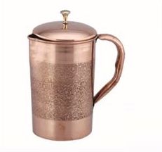 Embossed Copper Jug