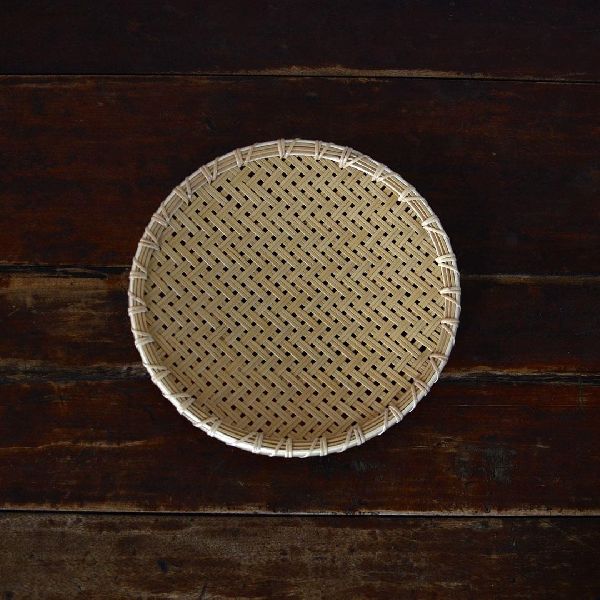 Plain Weave Small Footed Tray, Technics : Hand Made