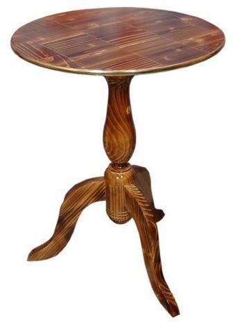 Sunny Furniture Polished Wooden Side Table, Shape : Round