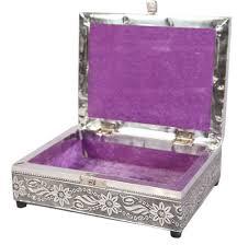 Meenakari Oxidized Jewellery Box, Shape : Rectangular, Round, Square