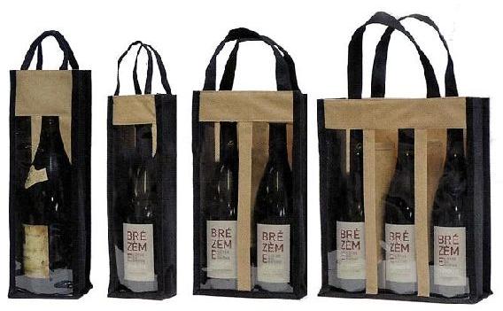PVC Window Wine Bags(KM-WNB0051)