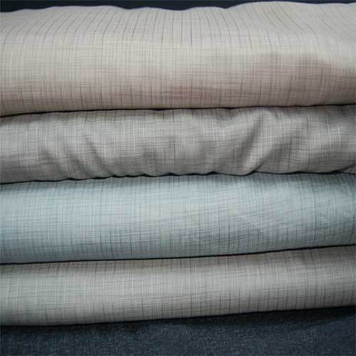 Polyester Viscose Suiting Fabrics, Pattern : Plain Stripes