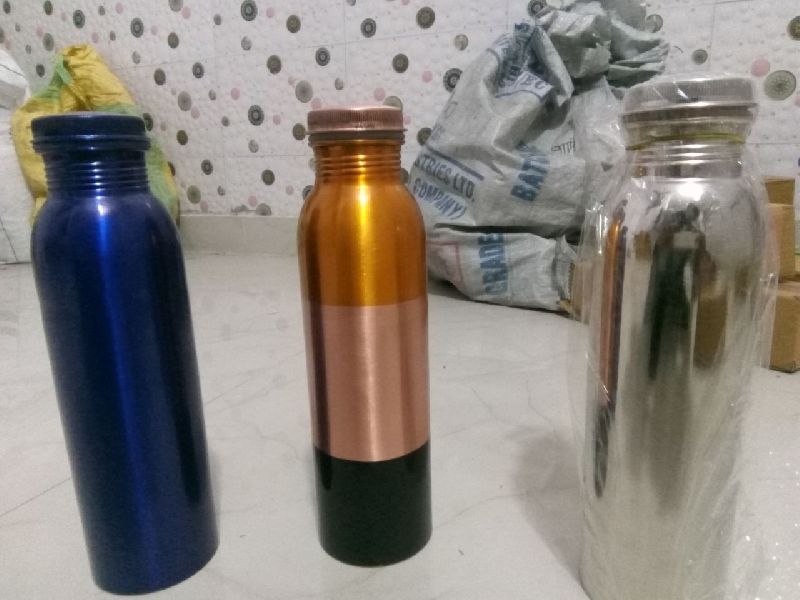 Colourful Plain Copper Bottle