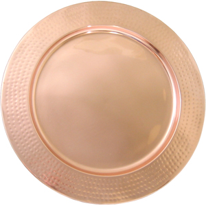 Sarwat International Round Copper Charger Plate, Feature : Attractive Pattern, Durable