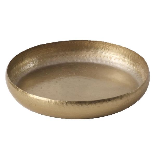 Gold Plating Aluminium Hammared Platter