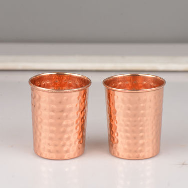 Hammared Copper Glass