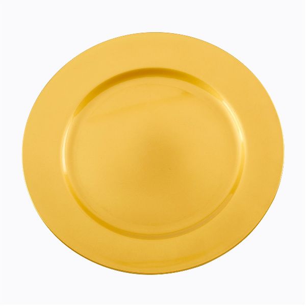 Yellow Charger Plate, Size : 10inch, 11inch, 12inch, 8inch, 9inch, 14inch, 16inch, 18inch, 24inch