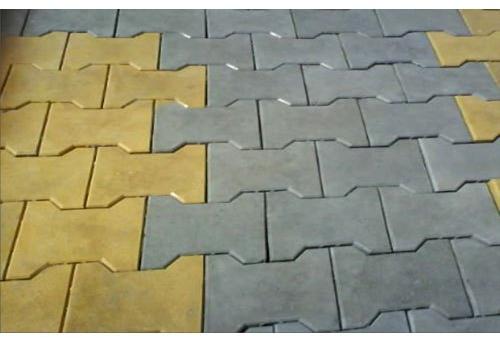 I-Shape Cement 80mm Paver Block, Color : Grey, Yellow