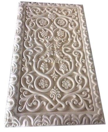 Marble Carving Panel, Color : Off White