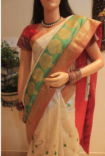 Printed Silk Cotton Saree, Saree Length : 6 M (with Blouse Piece)