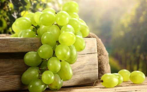 fresh green grapes