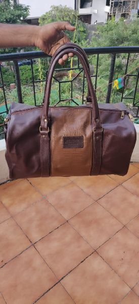 Plain Brown Arrown Duffle Bag