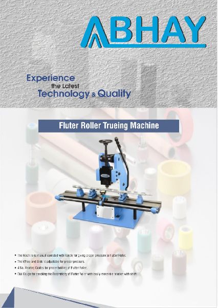 Hydraulic FLUTER ROLLERTRUING MACHINE, for Textile Industry, Color : Blue
