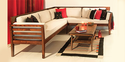 Polished Plain Wood L Shaped Sofa Set, Feature : Accurate Dimension, High Strength
