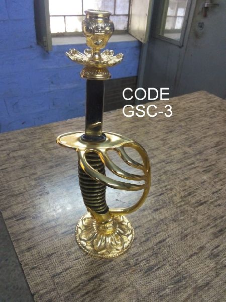 BG-4 Brass Candle Holder, for Home Decoration, Table Centerpieces, Pattern : Plain