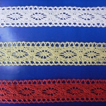 Colored Crochet Lace, Pattern : Plain, Printed