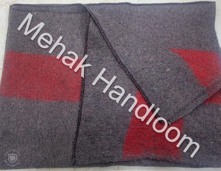 60% Wool Plain Red Cross Blanket, for Hospitals Or Elsewhere, Technics : Machine Made