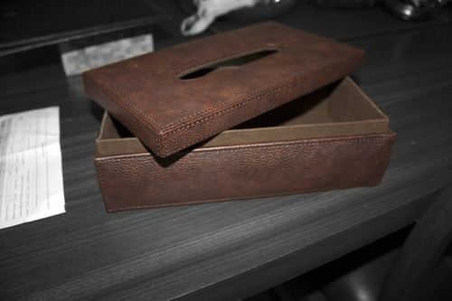 Rectangle PU Leather Tissue Box, Size : Standard