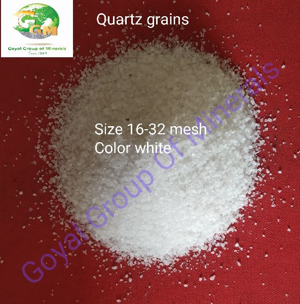  Non Polished Quartz Grains (16-32 Mesh), Packaging Type : Plastic Bags