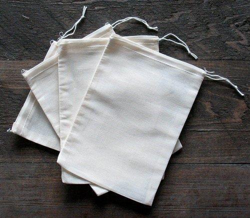White Cotton Muslin Bags In Surat Lottery Bag For Shopping Capacity 5 Kg