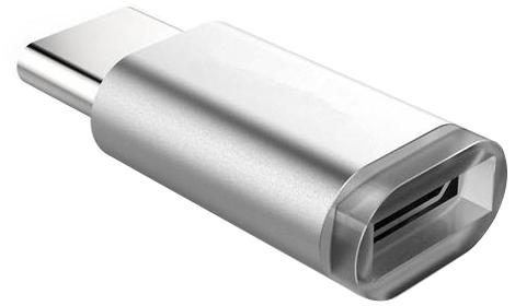 Steel Plastic Micro USB Converter, Color : White
