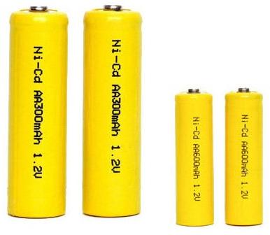 NICD Rechargeable Battery, Capacity : 300 - 600 mAh