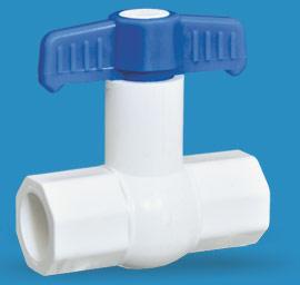 High UPVC Plain Concealed Solid Ball Valve, for Oil Fitting, Water Fitting, Color : Blue, White