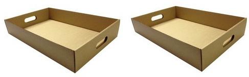 Paper Plain Corrugated Tray Box, Shape : Rectangle
