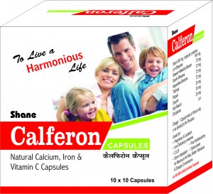 Shane Iron & Calcium Capsules, for Good Quality, Long Shelf Life, Low-fat