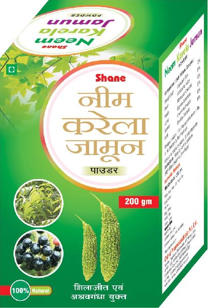 Shane Natural Neem Karela Jamun Powder, For Health Benefits