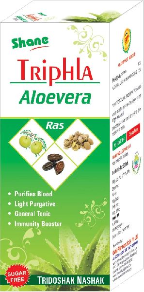 Triphala Aloe Vera Juice, Feature : Complete Purity, Good Taste, Hygienic, Non Harmful, Well Packed